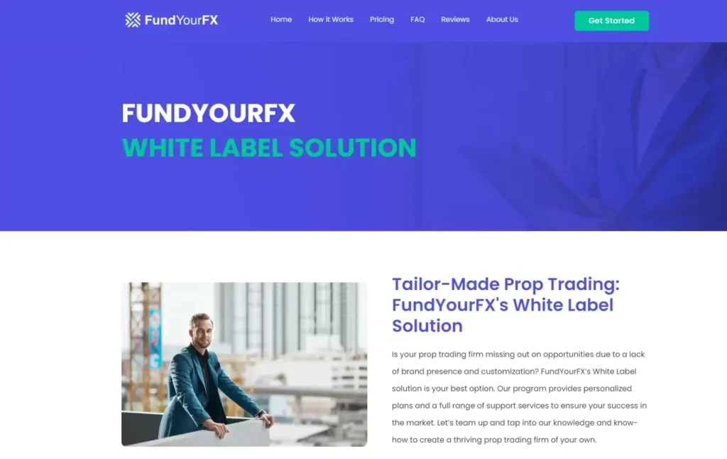 fundyourfx white label solutions for prop trading firms