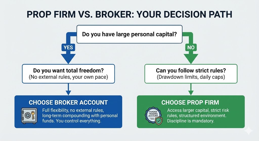 prop firm vs broker